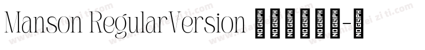 Manson RegularVersion 001000字体转换